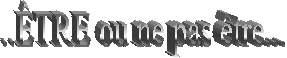  ..ÊTRE ou ne pas être... 